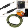 32 Fuß Universelles E-Gitarren-Instrument Bass Klavierkabel Kordel Audiokabel (Schwarz+Grün)