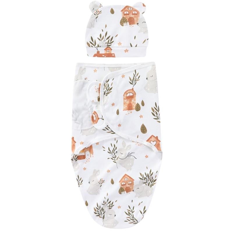 Baby Sleeping Bags Bags with Hat Boy Girl Breathable Sleep Bag Wearable Cotton Wrap Blanket Baby Essential