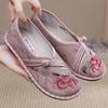 Fashion Women's Embroidered Retro Mary Jane Shoes Flower Elegant Soft Sole Round Toe Flat Shoes Spring Autumn Lightweight Cloth Shoes