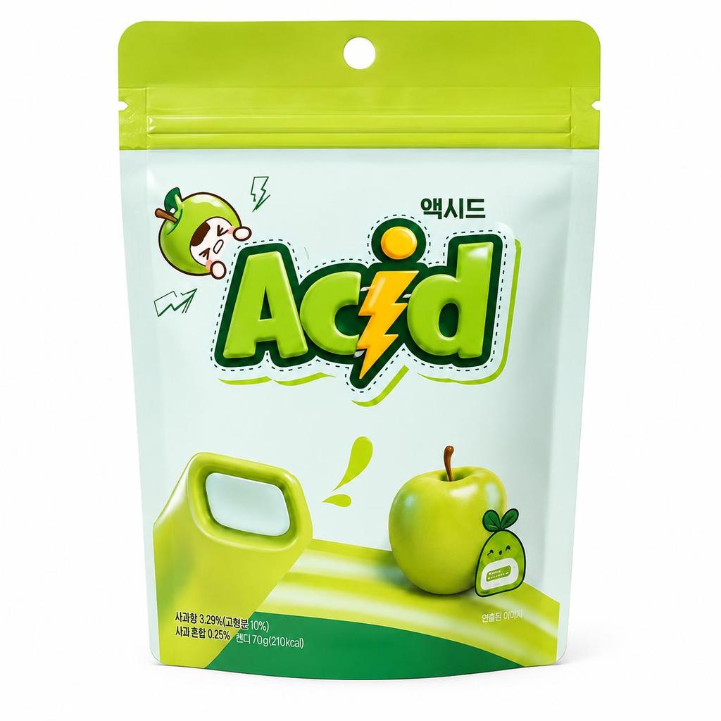 YEM Apfel-Geschmack Würfel gefüllte Gummibonbons 70g