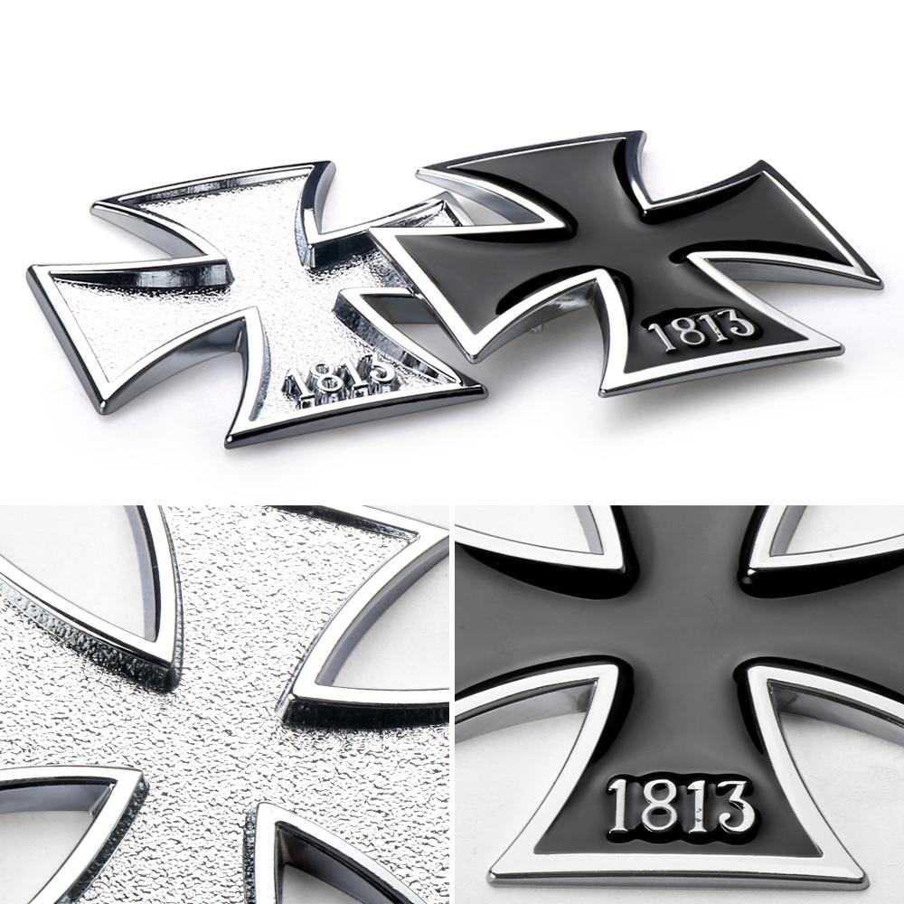 Car Styling 1813 Cross Badge Decoration Metal Sticker for Chevrolet Lada Cadillac Renault Toyota Suzuki Nissan Volvo Ford Jaguar R4