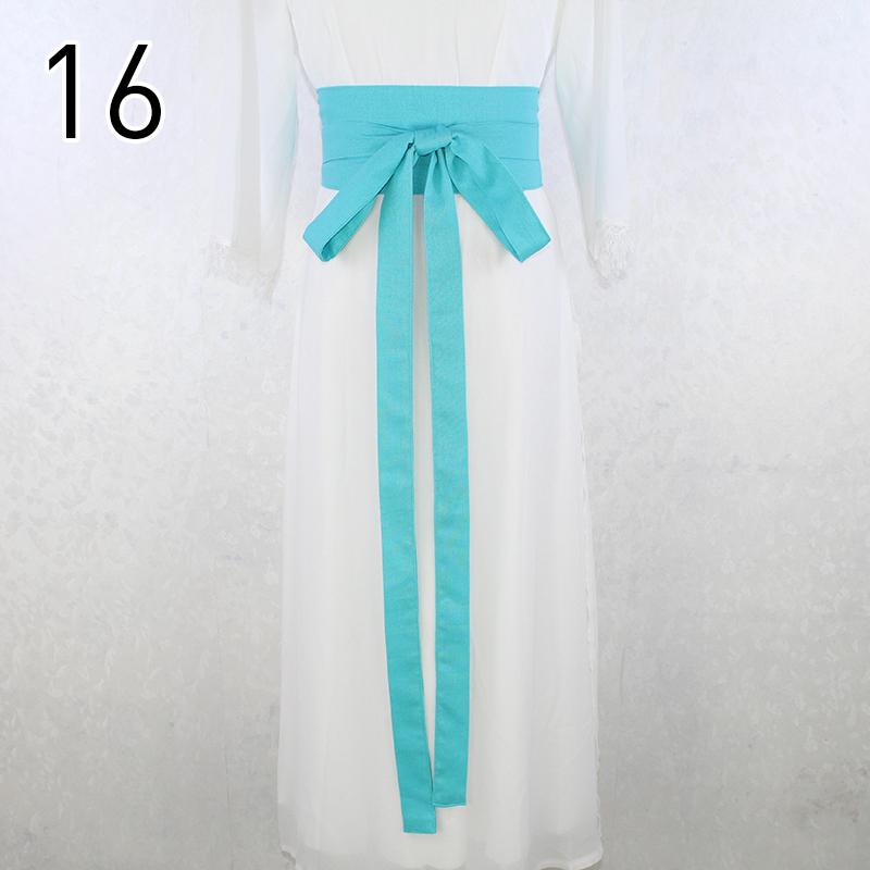 360cm Traditional Chinese Hanfu Waist Belt Cotton Linen Long Silk Sash Antique Elegant Solid Color Dress Decor for Women