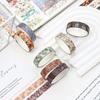 YUBX Masking Winter Blooming Floral Washi Tape Cute Thin DIY Gift and Decoration Tape, 60-Piece Set, Collection, Snowflakes, Strips, Crafts, Journals,