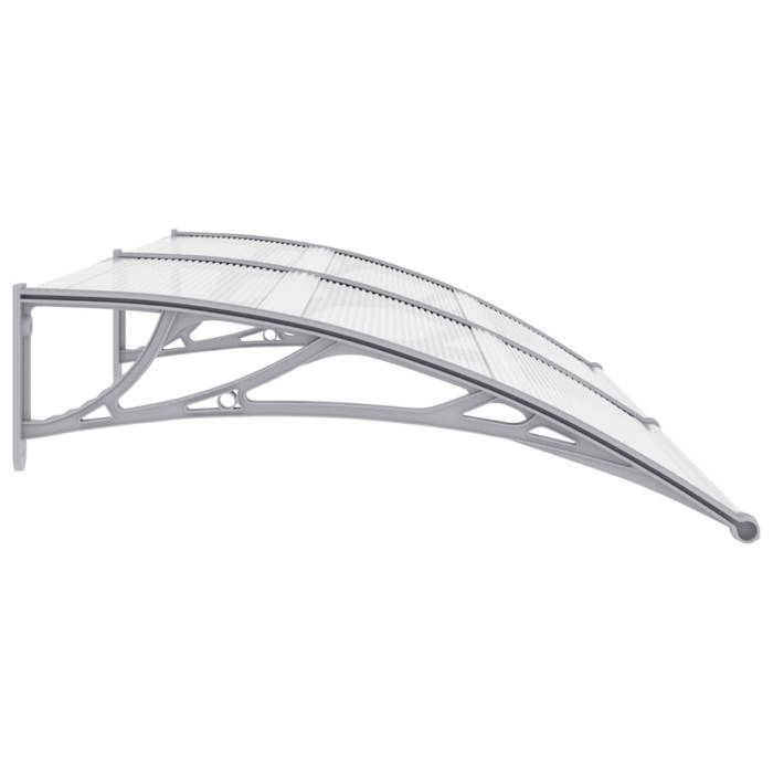 VidaXL Auvent de Porte Store Marquise de Porte d’Entrée Marquise d'Accueil Solaire Toit Abri Banne Ombre Protection Gris 45630
