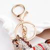 Keychain Pendant Sparkling Rhinestones Horse Design Metal Keyring Decorative Key Holder Friends Bag Decoration