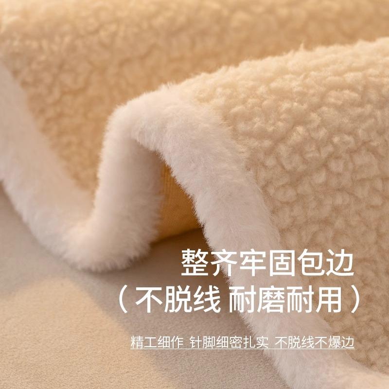 Lamb Wool Sofa Cushion In Line One Piece Winter Thickened Plush Seat Cushion Cover Cloth Towel Autumn And Winter New Models