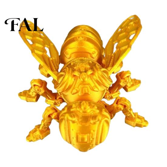 Figura di Ape da Collezione Figurine Meccaniche Stampate in 3D, Ornamento Vespa con Articolazioni Mobili, Modello di Vespa Articolato Decorazione per la Casa Giocattolo Fidget, Insetto