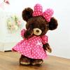 Cushu Cush UniBear Dark Pink Polka Dot Puff Sleeve Dress with Size Small Costume, Ribbon,