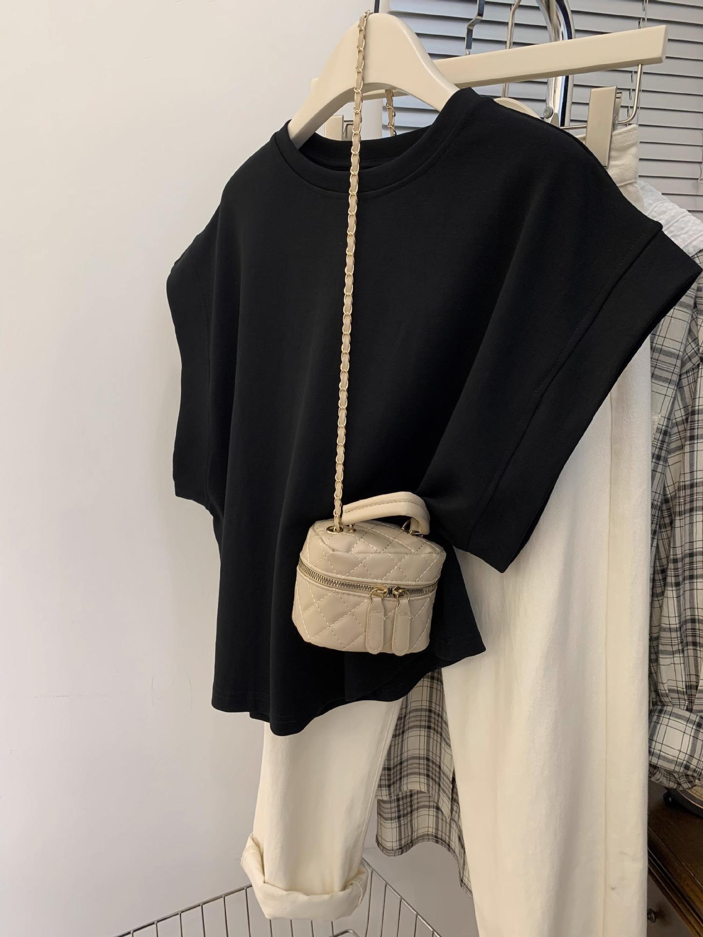 

Женский летний фиолетовый топ с коротким рукавом свободного кроя M