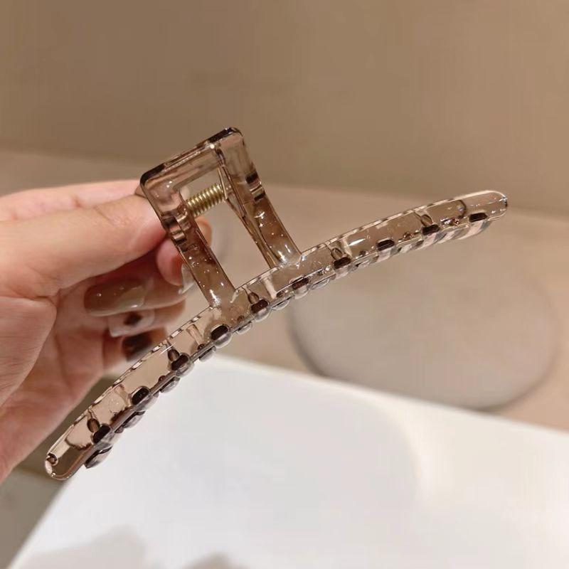 Simple and transparent large grab clip Korean acrylic disc hairpin children large size elegant temperament back head hair access