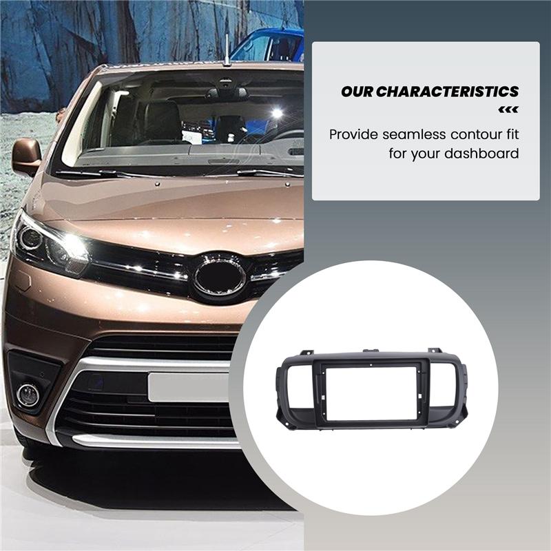 Powerful 9 Inch Car Radio Fascia For Citroen Dispatch Toyota Proace Expert Traveller DVD Stereo Frame Plate Adapter