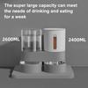 Automatic Pet Feeder 2.4L Dog Food Feeder 2.6L Water Dispenser Travel Auto Cat Feeder Bowl for Small Dogs Cats Rabbits