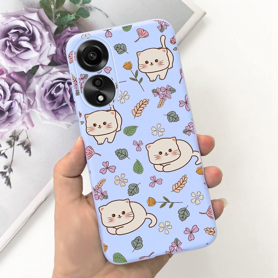 For OPPO A78 Case Oppo A78 4G CPH2565 Cute Fashion Candy Color Soft Silicone TPU Phone Back Cover For OppoA78 A 78 4G 2023