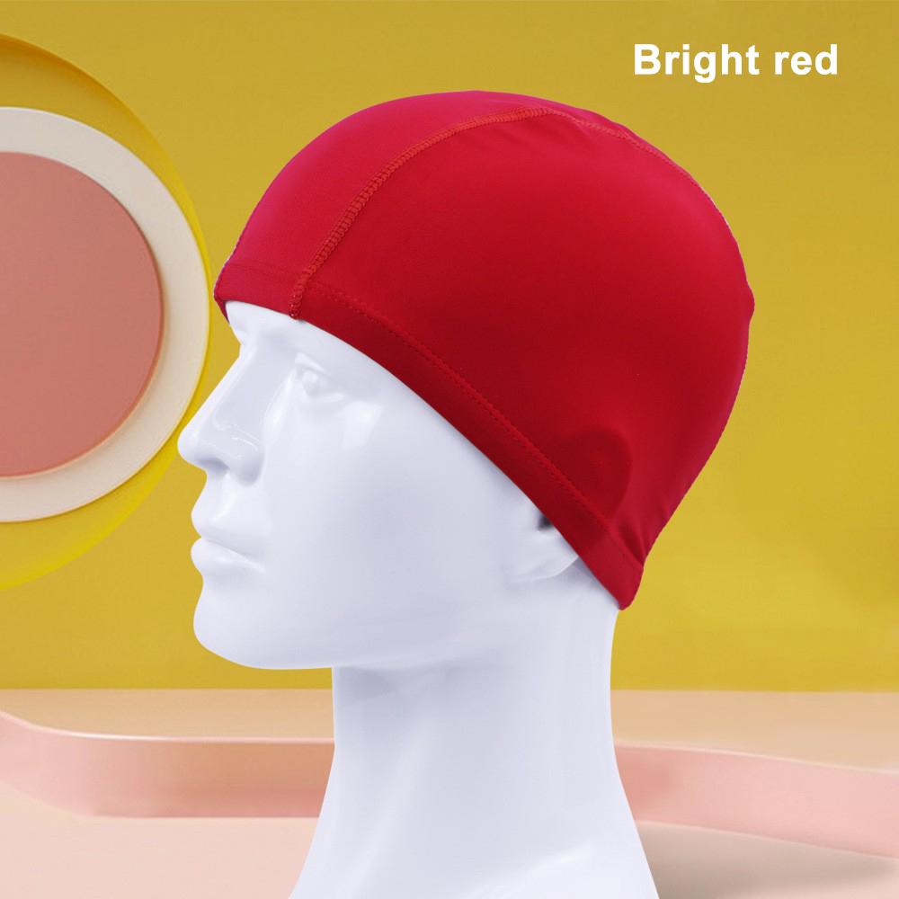 1Pcs Ultra-Thin Free Size Unisex Polyester Cloth Swimming Cap Protecting Ears Long Hair Water Sports Swimming Cap