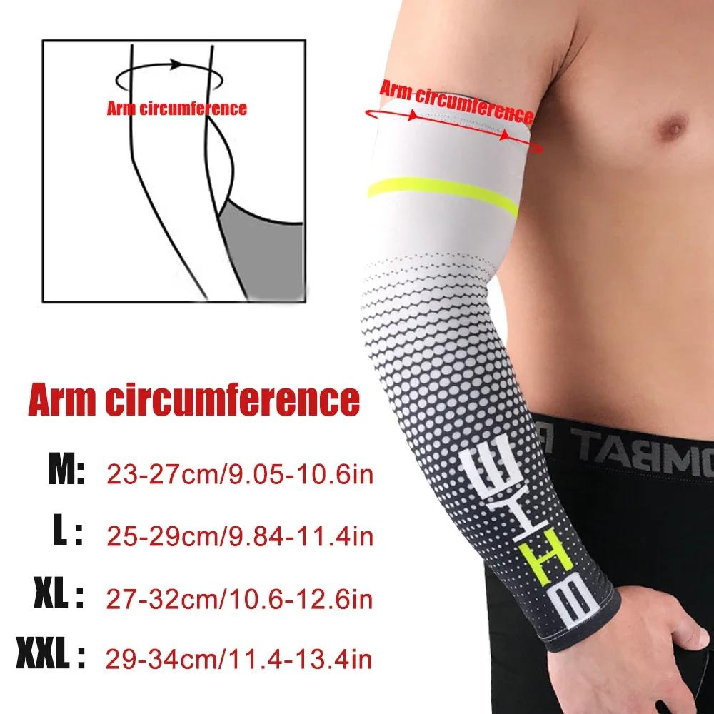 1Pair Sports Arm Compression Sleeve UV Protection Basketball Cycling Running Volleyball Sunscreen Bands Arm Warmer