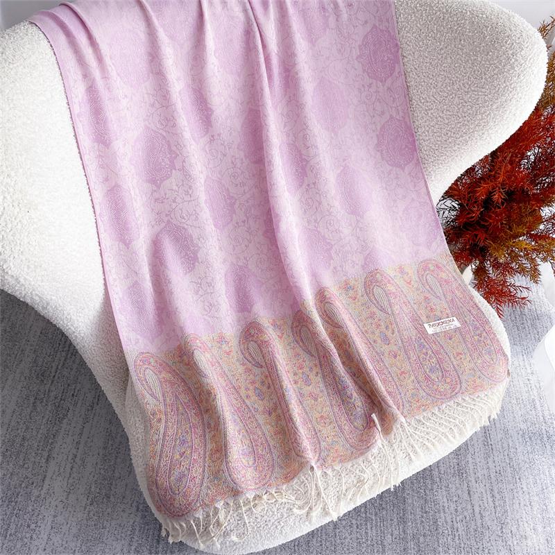 Luxury Brand Autumn Cashmere Pashmina Shawl Lady Wrap Warm Silk Scarves Design Print Female Foulard Hijab Stoles Scarf
