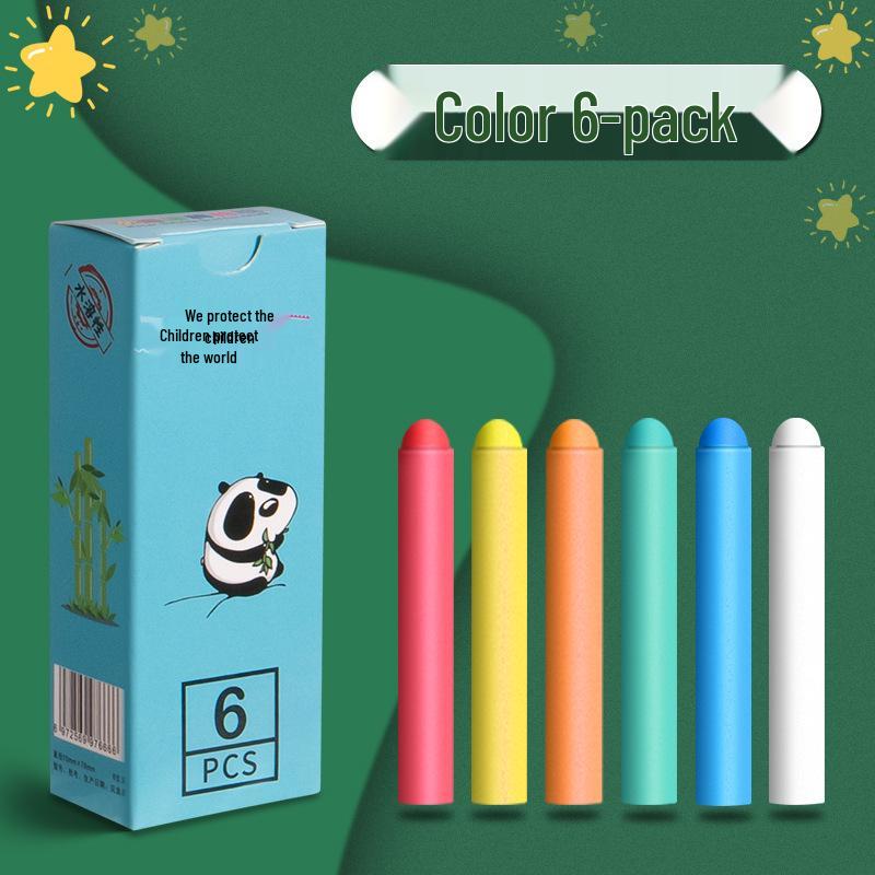 Eco-Friendly, Dust-Free, Non-Toxic Chalk Set with Holder for Children's Learning & Teaching