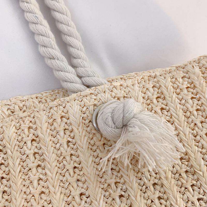 Fashion Large Capacity Straw Tote Bag Designer Women Handbags Handamde Woven Summer Beach Bag Casual Bali Big Purse