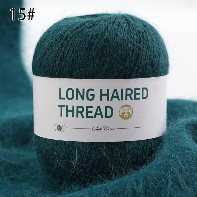 Filato di Pile di Visono a Pelo Lungo 50G Cappello Sciarpa Giacca Lavorati a Mano Moda Autunno Inverno Filato