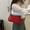 Popular solid color, texture, temperament, versatile urban commuting, simple and high-value women's portable shoulder underarm bag
