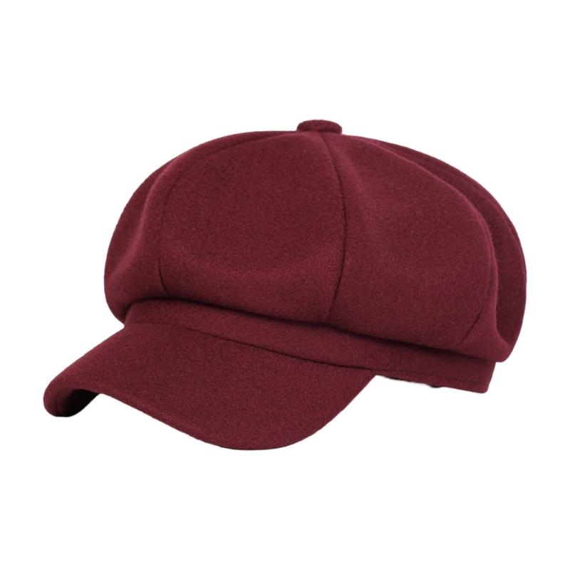 Soft Warm Winter Painters Cap With Solid Color Cotton Newsboys Cabbie Hat For Women Casual Outfit Everyday Essential