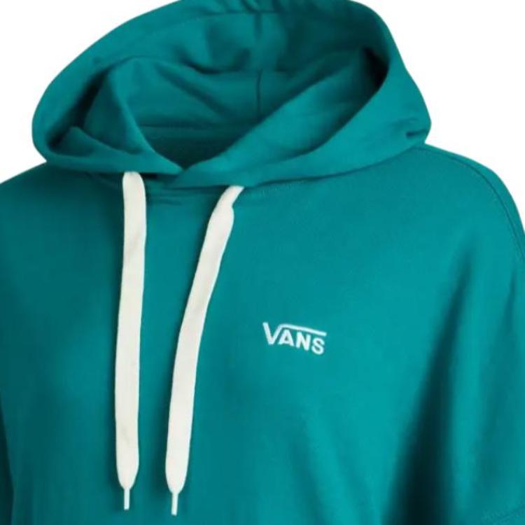 Vans Logo Printed Pullover Hoodie Women Hoodies Green VN0A54LBZ6E