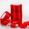 Handmade Bright Red Silk Ribbon for Wedding, Packaging, Cake Decoration, and Car Streamer.