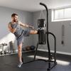 Punching Bag Stand Freestanding Punching Bag Holder with Punching Bag Bungee Cord 360 degrees Chain U-Base Weight Plate Holder Steel