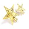 Christmas Five-Pointed Star Tree Topper: Three-Layer Electroplated Plastic Decoration