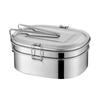 Lijia Stainless Steel Double Layer Rectangular Lunch Box