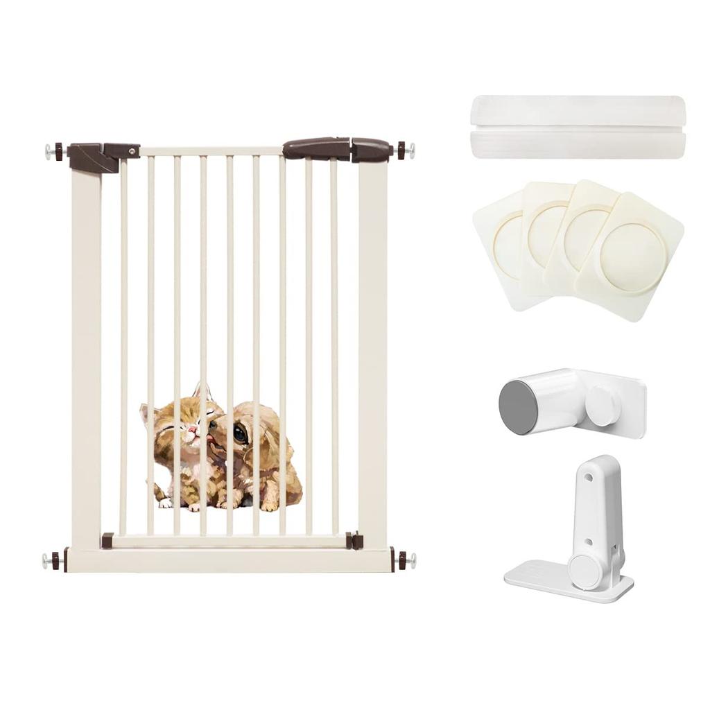 Baby Fence Installation Width Selectable from Wall Saver No Drilling Tension Pet Door Automatic Door Opening and 90 Degree Opening and Extension Frame