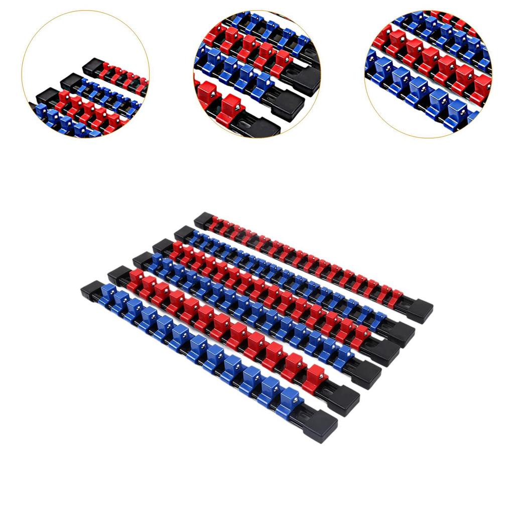 Socket Storage Holder Rack for 1/2 Inch, 1/4 Inch, and 3/8 Inch Tools