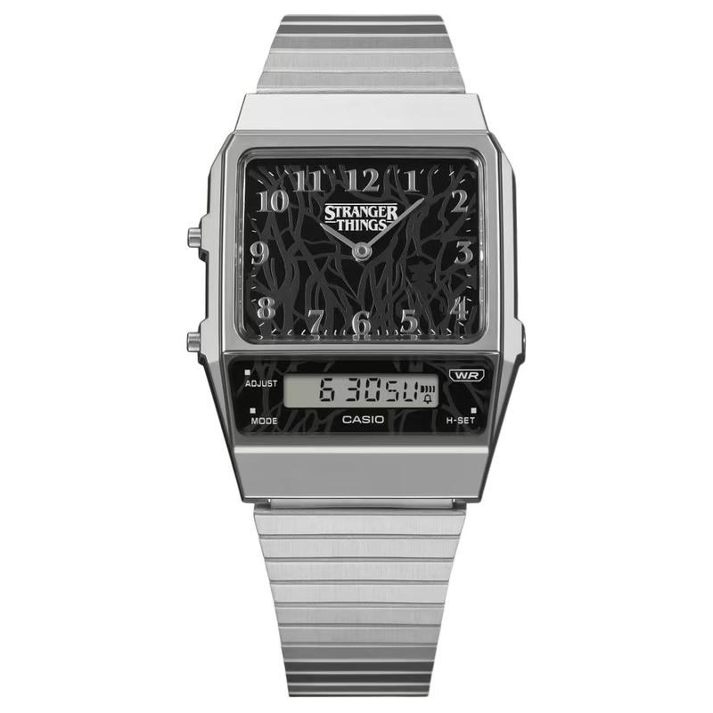 

CASIO Classic Series Alarm Clock Calendar Stopwatch Quartz Steel Strap Men and Women Same Style Gray Dial AQ-800EST-1AJR серебряный