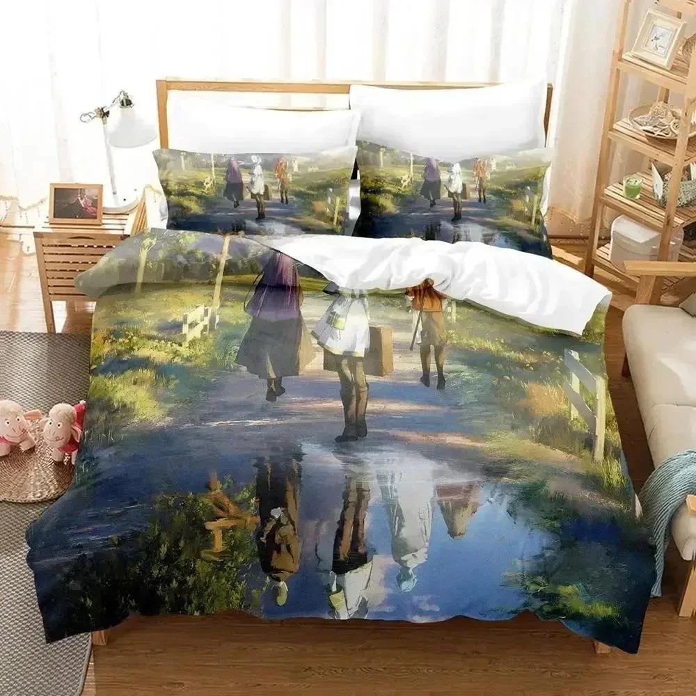 New Frieren Bedding Set Single Twin Full Queen King Size Bed Set Adult Kid Bedroom Duvet cover Sets 3D Print Anime Bed Sheet Set