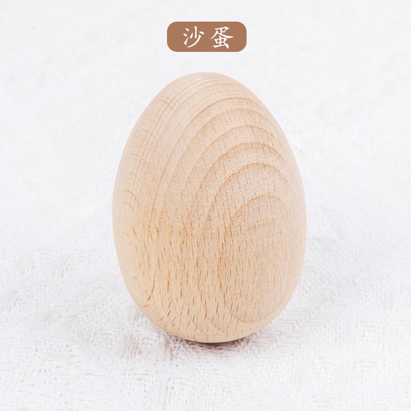 Paint-Free Beech Baby Rattle Toy Rattle Can Bite Newborn Babies 0-1 Years Old Wooden Toy Gift Box