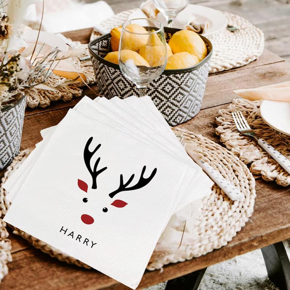 

20Pcs Christmas Napkins Christmas Paper Napkins Bathroom Christmas Beverage Napkins Party Table Decor Housewarming Hostess Gift 20pcs 33x33cm