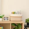 Laundry Basket Woven Cotton Storage Organizing Bin with  Handles for Desk Organization, Small Basket for Keys Makeups Toys