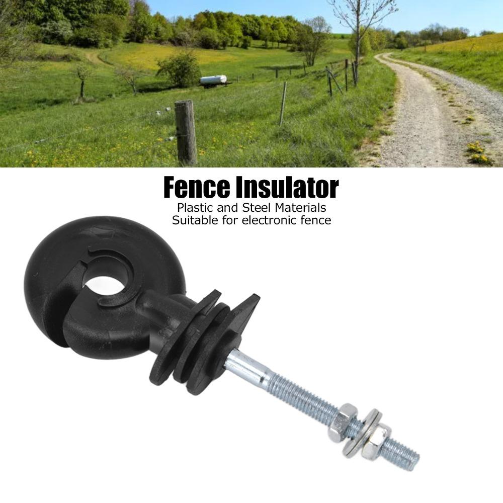 100Sets Black Electric Fence Insulator Durable Husbandry Fence Insulator  Livestock
