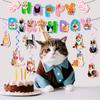 Cat Party Decoration Banner Swirl, 9 Pieces Cat Hanging Swirl Decorations, Cat Birthday Banner Cat Party Hanging Swirl