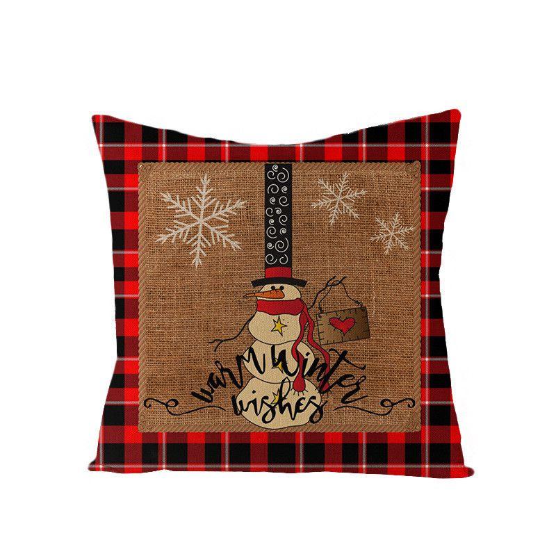 Soft And Eco-friendly 18-inch Christmas Cushion Cover Pillow Case With Vibrant Snowflake Print