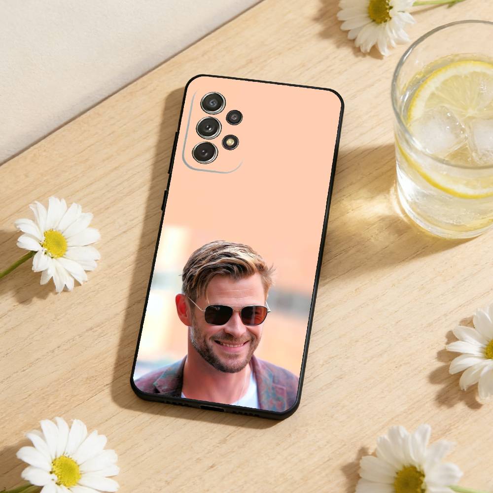 C-Chris H-Hemsworth Vibe Phone Case For Samsung S25,S24,S21,S22,S23,S30,Ultra,S20,Plus,Soft Silicone Black Cover