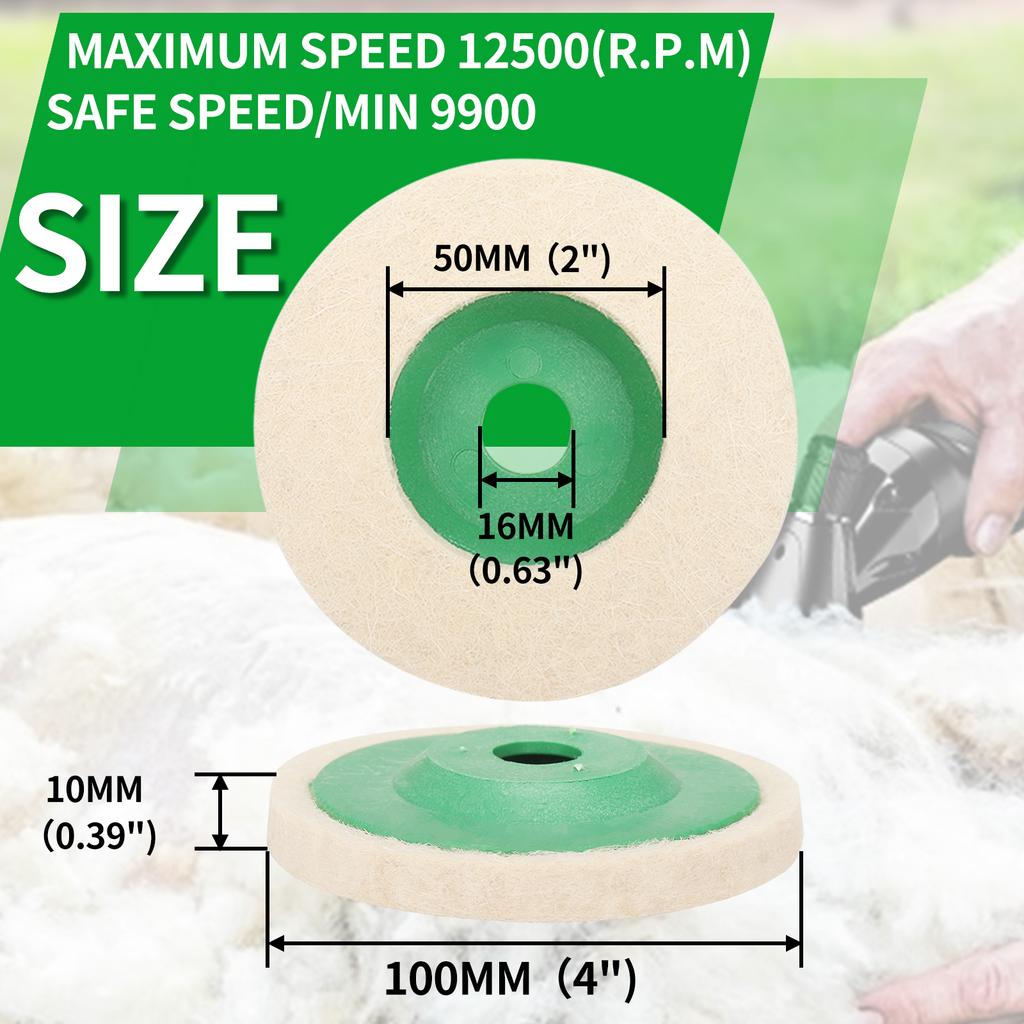1-20pcs Polishing Wool Wheel Grinding Disc 4" Industrial Wool Felt Wheel Metal Rust Removal Grinding Disc for Angle Grinder