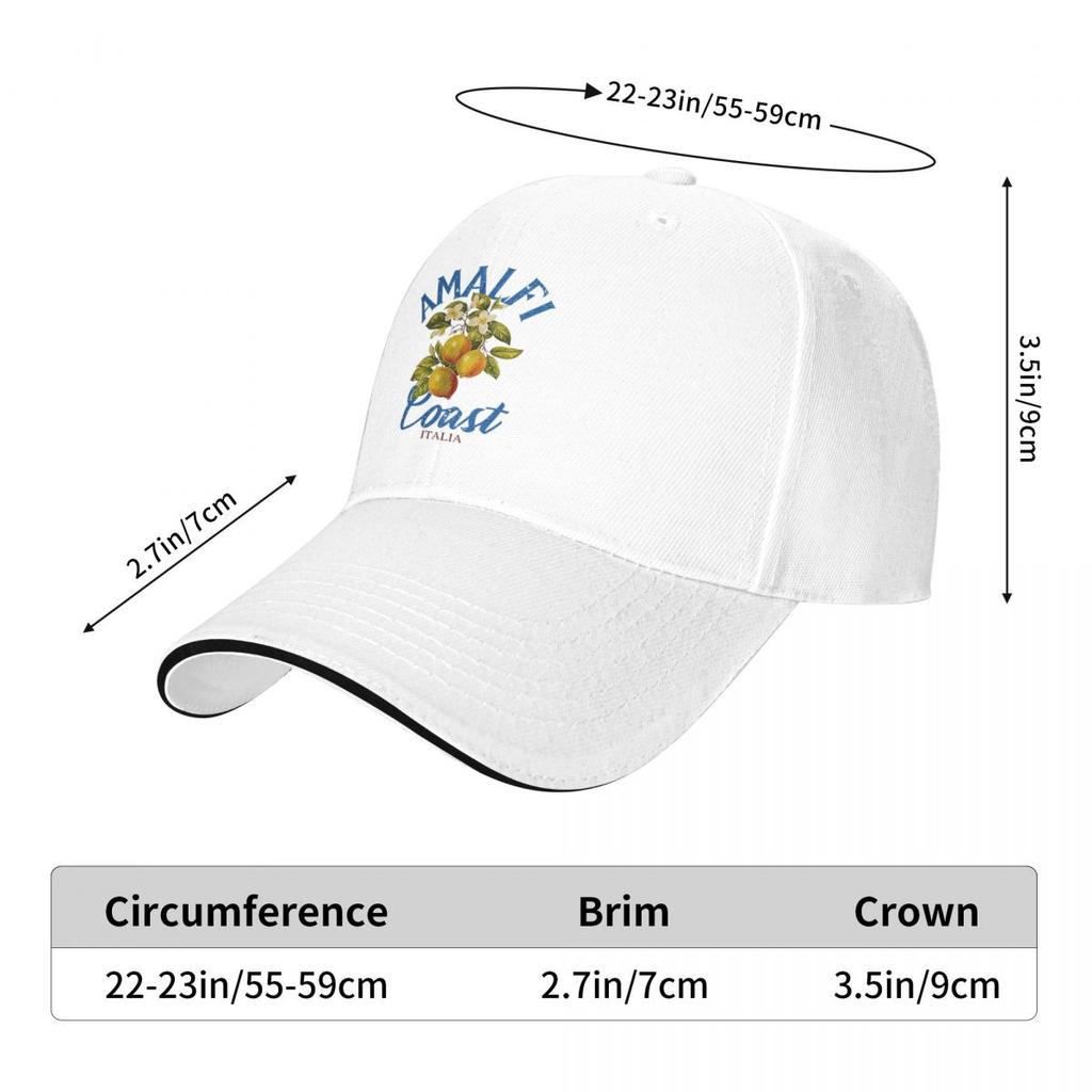 Baseball Caps Amalfi Coast Lemon & Fruit Casquette Female Male Casual Summer Hats