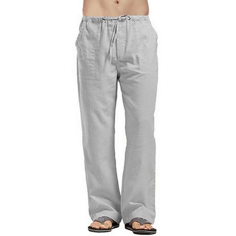 Men's Linen Casual Pants Spring and Autumn Men's Cotton and Linen Casual Trousers