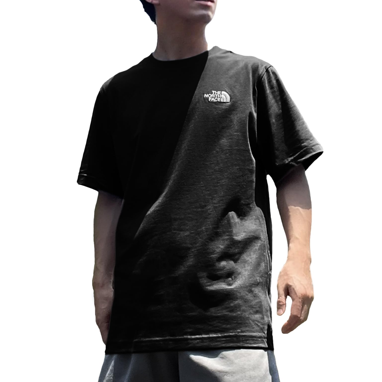 

North Short Sleeve with Embroidered Logo and One Point Simple Black TNF Black Size 2XL [The Face] Men s T-Shirt EvolutionTee, [Used]