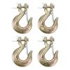 4 Pcs Clevis Slip Hook 1 4in 2750lbs Capacity Heavy Duty Forged Steel Grab Hook for Lifting