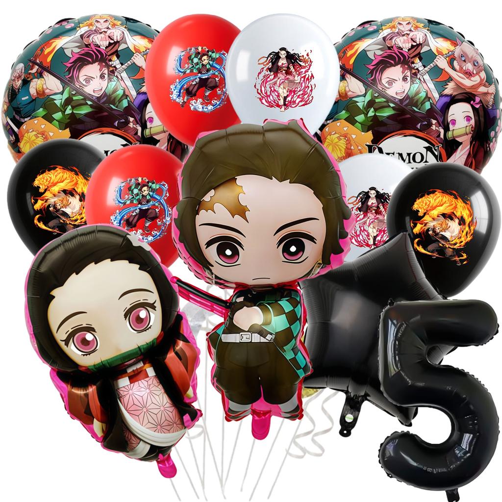 Anime Dämon Geburtstagsparty Dekoration Einweg-Geschirr Teller Tischdecke Becher Serviette Babyparty Kinder Partygeschenke Zubehör