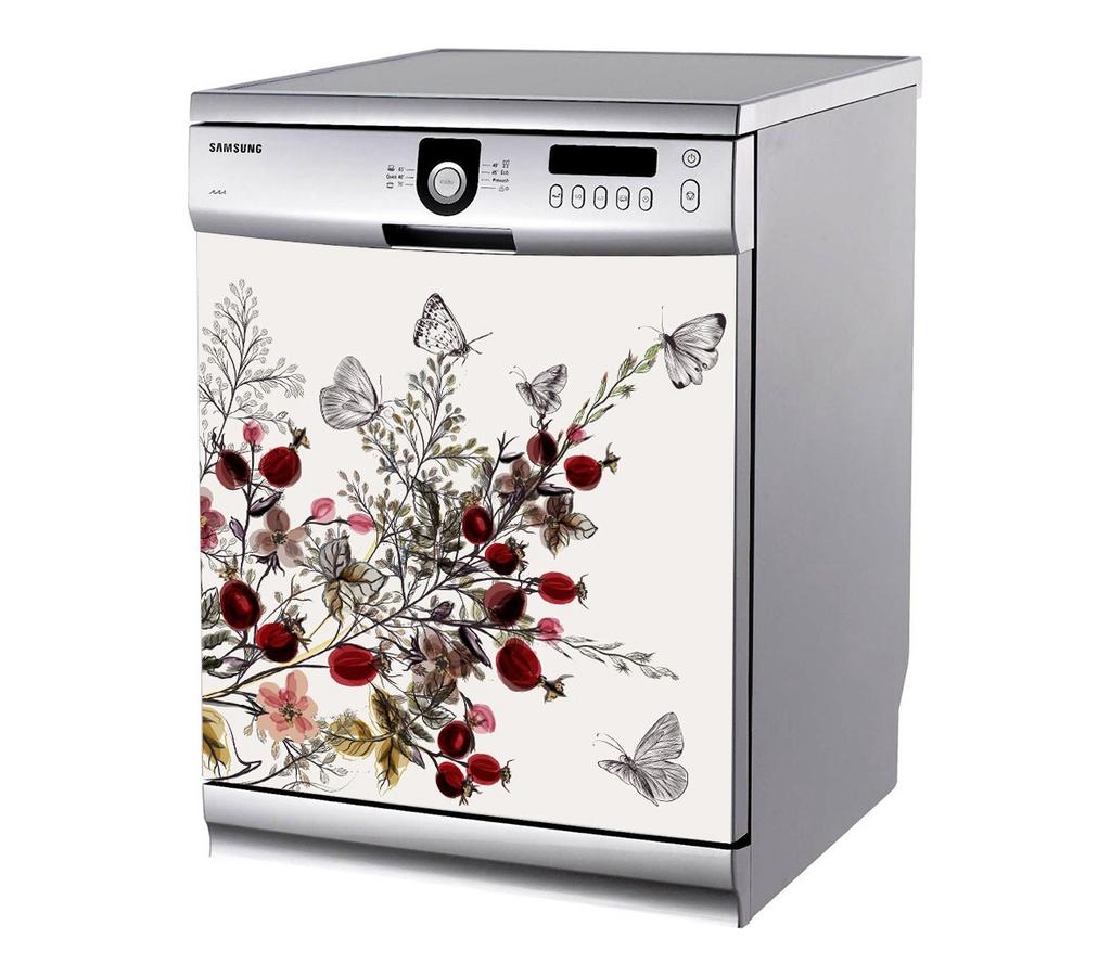 36 Style Dishwasher Decoration Sticker DIY Kitchen Wallpaper Peel and Stick Vinyl Wall Decal LandscapeFlower Mural For Home Decor