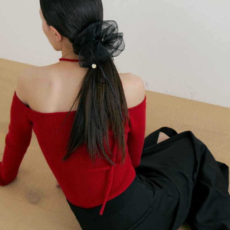 Lucirzu Organza Scrunch (black)