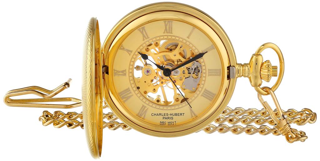 Charles Hubert, Paris Men's Pocket Watch, Mechanical Hand-Wound, 3861-G